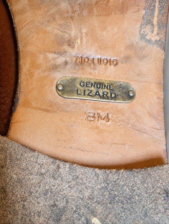 MEZLAN | Genuine Lizard Skin Horsebit Loafers Brown Handmade Spain US 8 main image 6